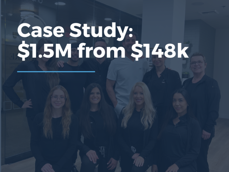 graphic of Dr. Weston Spencer and his team celebrating $1.5M in production generated from marketing campaigns